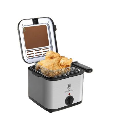 China Factory Wholesale Outdoor Healthy Smokeless Deep Fryer China Basket 2.5L Non-Stick Single White Deep Fryer for sale