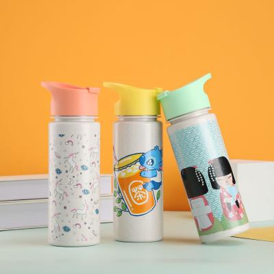 China Stored Student Casual Children's Plastic New Creative Cartoon Cup With Buckle Portable Cup Biodegradable Water Bottle for sale