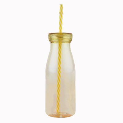 China 2021 New Style Viable BPA Free Milk Water Bottle 680ml Water Jar With Straw Plastic Water Bottle For Student for sale