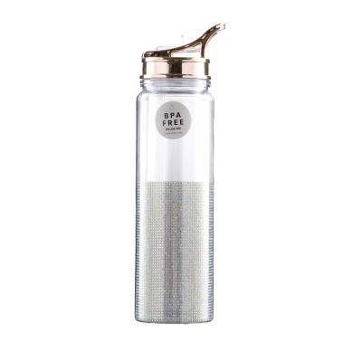 China 750ML Diamond Double Wall Water Bottle Viable AS TRITAN SK Sport Water Water Cup Bottles For Traveling for sale