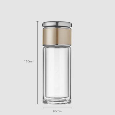 China Viable Double-Layer Tea Glass Filter Cup High-Grade Water Separation Cup Thicken Crystal Business Cup Heat-Resistant for sale