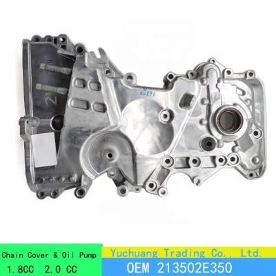 China FOR Kia Soul 2.0L Front Timing Chain Oil Pump Cover 21350-2E350 Tucson 55 35 6 cm for sale