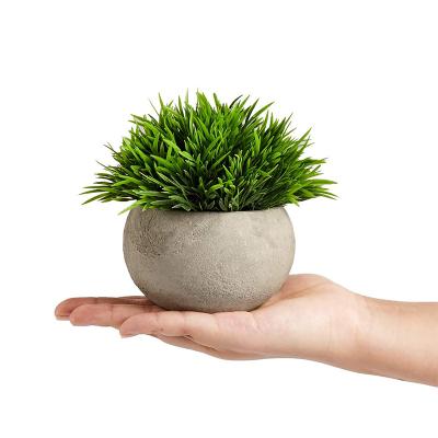 China PRIMAISON Minimalist Artificial Green Grass Around Plant Faux Decorative Plastic Small Potted Plants Indoor And Outdoor Plant for sale