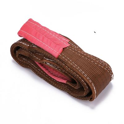 China Hotsale 6 Ton Polyester 5:1/6:1/7:1 Brown Eye Lifting To Eye Web Lifting Sling for sale