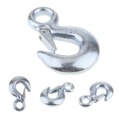 China Heavy Industry Hot Hook Forged Eye Crane Hook With Safety Latch Eye Escape Hook for sale