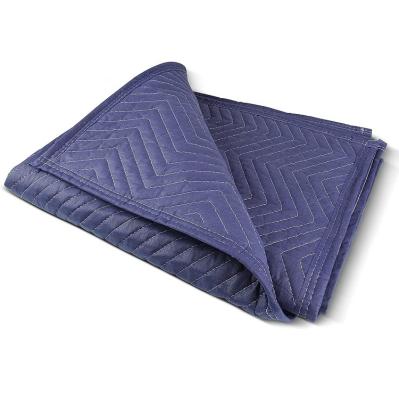 China Disposable Economic Blue Nonwoven Saver 72*80 Polyester Material Moving Blankets for sale