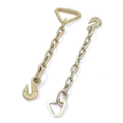 China Heavy Duty G70 Truck Chain Trailer Lifting Chain With Clevis Grab Hooks for sale