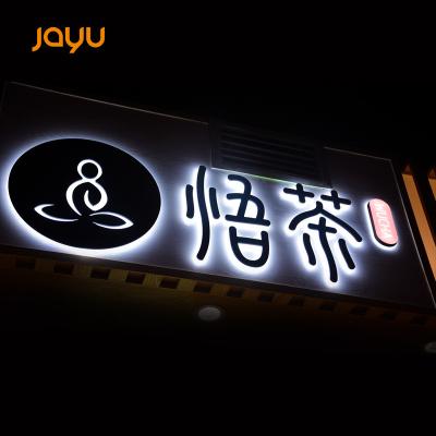 China Illuminated Buildings Stainless Steel Characters Led Illuminated Advertising Characters Advertising Signs Front And Back Door Signs for sale