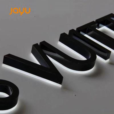 China factory made buildings customs lead light sign acrylic white letters spill lighted acrylic 3d sign for sale