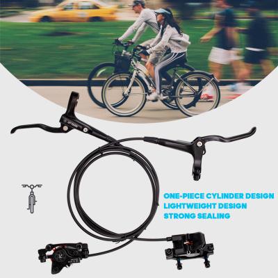 China Nut design bicycle brake two-way braking hydraulic disc brake set bicycle alloy oil disc brake and hydraulic mountain bikes for sale