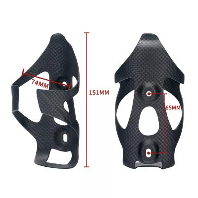 China Glossy/matte black full carbon fiber bicycle water bottle cage road mountain bicycle lightweight bicycle bottle cage accessories for sale