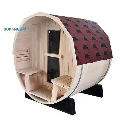 China Computer Control Panel Canadian Hemlock 4 Person Sweat Room Luxury Solid Wood Traditional Outdoor Wet Sauna for sale