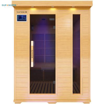 China High quality computer control panel hemlock imported from Canada home and sauna infrared bath factory room wood sauna room for sale