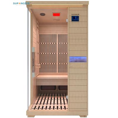 China Computer Control Panel 1 Person China Factory 2000W Indoor Far Infrared Sauna Room for sale