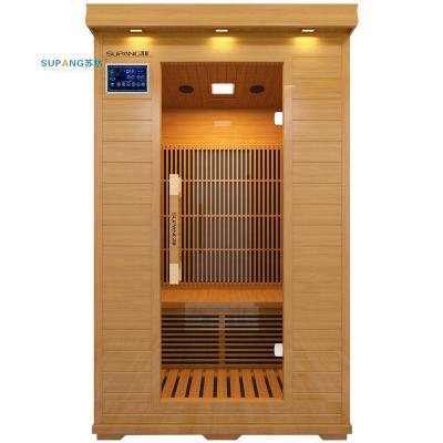 China Computer Control Panel Solid Wood Sauna Far Infrared Room Greenhouse Grown Far Infrared Sauna for sale