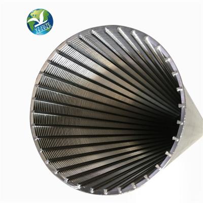 China Filter Welded 304 Stainless Steel Cylinder Slot Well Johnson Welded Wedge Sifting Wire Screen for sale