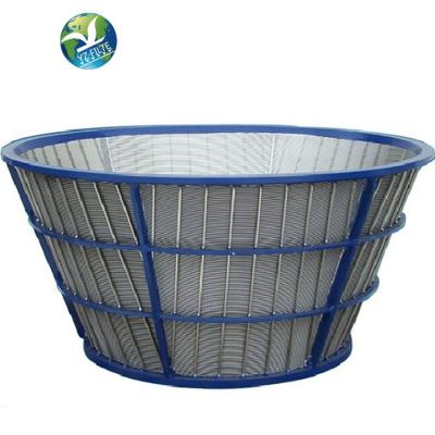 China SS304 Continuous Filter V-Shape Wire Slot Baskets Johnson Screen for sale