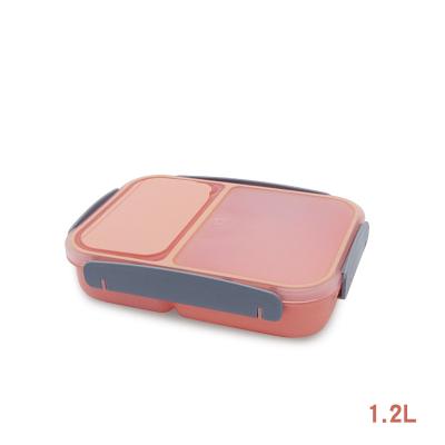 China Freshness Preservation N5147 Rectangle Plastic Food Container Sealed Stack Kids Lunch Box 1.2L for sale