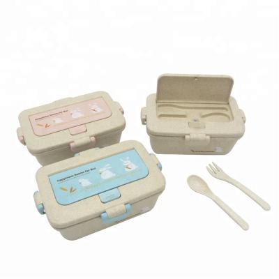 China New Design Microwavable Plastic Tiffin Lunch Box With Spoon And Fork for sale