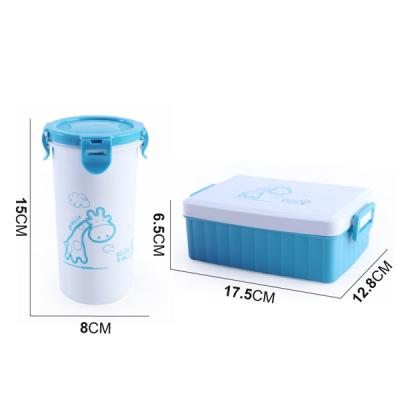 China Freshness Preservation BPA Free Plastic Bento Lunch Box Set With Water Bottle for sale