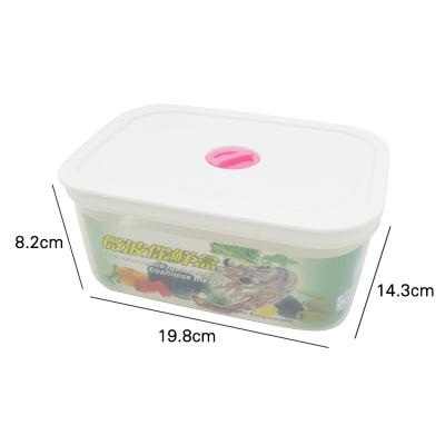 China Freshness Preservation Rectangle Food Grade Large Plastic Crisper Cool Microwave Keeping Box for sale