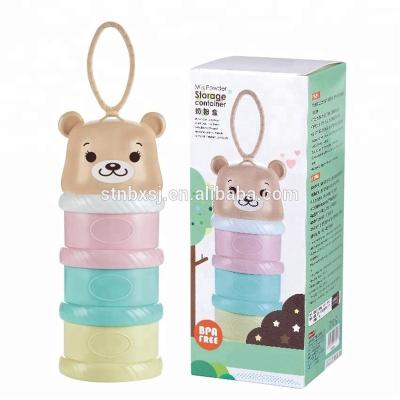 China PP Back Shape Baby Milk Powder Food Container for sale