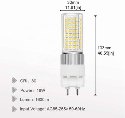 China Residential Drop Shipping 2021 New Design G12 Light Bulb With Cover 16W AC100-277V LED G12 for sale