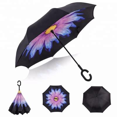 China Modern Portable Large Capacity Double Layer Stand Custom Automatic Umbrella Made China Invert Umbrella for sale