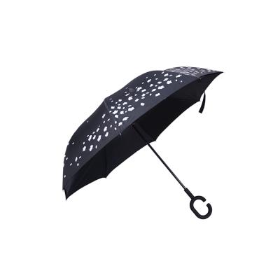 China Modern Free Sample China Factory C Handle Inside Outdoor Umbrella Reverse Color Change Umbrella for sale