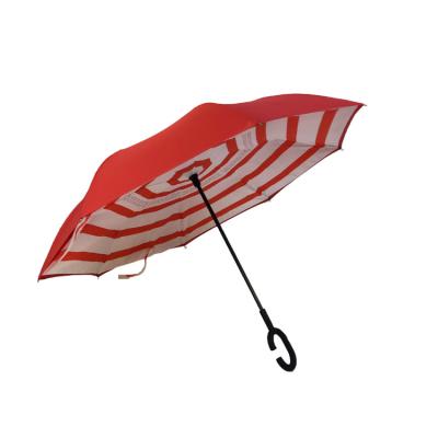 China 2019 Hot Selling Reverse Double Layer Modern Manual Open Umbrella Cars Umbrella for sale