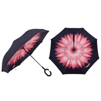 China Singal Modern Light Inverted Umbrella And Windproof Car Reverse Umbrella for sale