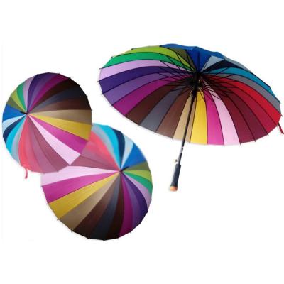 China Modern Black Coated Advertising Umbrella Promotion China Umbrella Rainbow Golf Straight Umbrella for sale