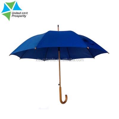 China Modern 23 Inch Umbrella J Shape Automatic Open Wood Handle for sale