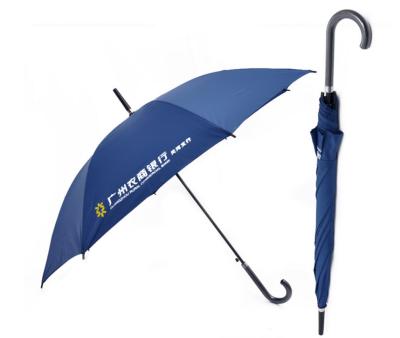 China Promotion Umbrella Customized Logo Printing Hanging Stick Automatic Open Umbrella For Businessman for sale