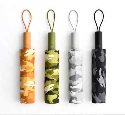 China Modern Automatic Open And Close Recycled Printed 3 Fold Umbrella for sale