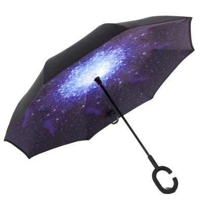 China China Modern Factory Special Design Customized Reverse C Handle Double Layer Umbrella for sale