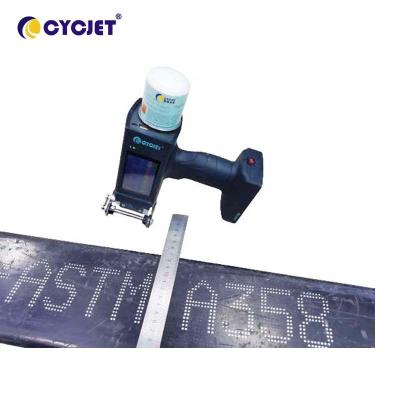 China Large Character Date Handheld Inkjet Printer White Ink 62mm Dot Matrix Fonts for sale