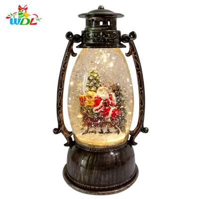 China Christamas Home Decoration Christmas Pattern String Lantern Light Santa Scene Water And Snow Globe Rotating Lantern Led Light For Christmas for sale