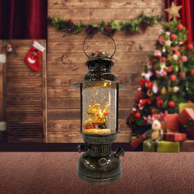 China Europe Christmas Home Decoration Led Santa Light Resin Glass Snow Globe for sale