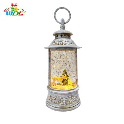 China Hanging Chirstmas Decor OEM Festival Decoration Merry Christmas Led Snowfall Ball Deer Inside Plastic Water Globe Lantern On Christmas Sale for sale