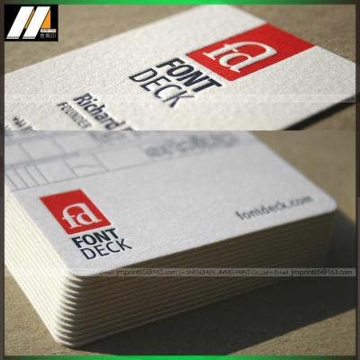 China Advertising Soft Suede Paper With Logo In Silver Foil Business Card Rounded Corners Business Card for sale