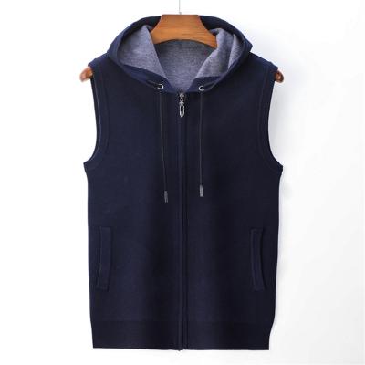 China 2020 Autumn New Men Fashion Casual Slim Fit Anti-Wrinkle Anti-Wrinkle Sleeveless Knit Vest Hooded Sweater Jacket Vest Chaleco Erkek Yelek Casaco Masculino for sale