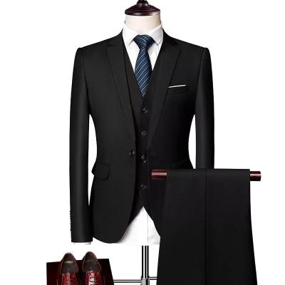 China Wholesale Fashion Slim Fit Korean Casual Anti-Shrink Dress Men's Formal Suit Anti-Shrink Dress Wedding for sale