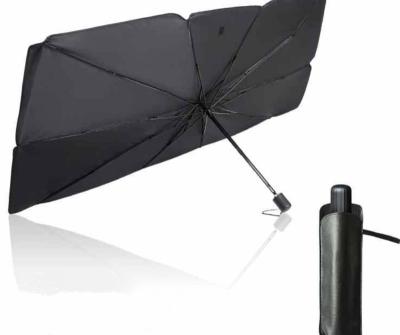 China Three Folds Umbrella Three Folds Car Umbrella Sun Block Car Windshield Sun Shade Gift Anti Ultraviolet Advertising Umbrella for sale