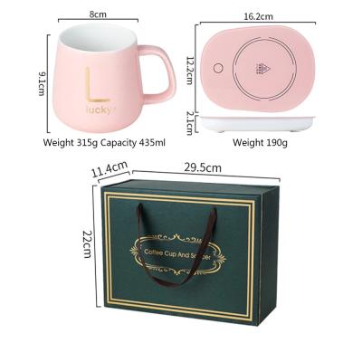 China Sustainable Smart Thermostatic Coffee Mug Warmer Milk Pad Heating Ceramic Mug With Heater Heater for sale