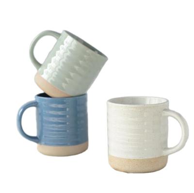 China 2020 customs pottery mug eco sustainable ceramic pottery handmade coffee mug for coffee for sale