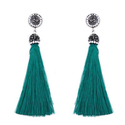 China High-end diamond tassel earrings jewelry women new style long temperament CLASSIC hot tassel earrings for sale