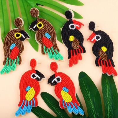 China FASHIONABLE Amazon selling creative pearl earrings MI Europe and America Bohemia personality animal bird earrings for sale