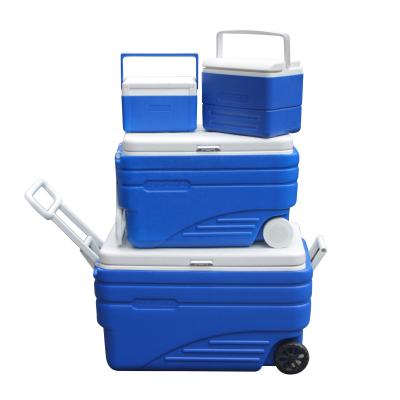 China 4pcs Cooler Box Waterproof Plastic Rolling Set for sale