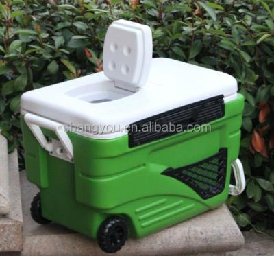 China CAN 36L insulated ice box with wheels for sale